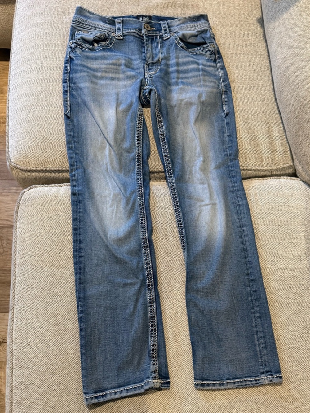 Men's Buckle Bootleg Jeans
